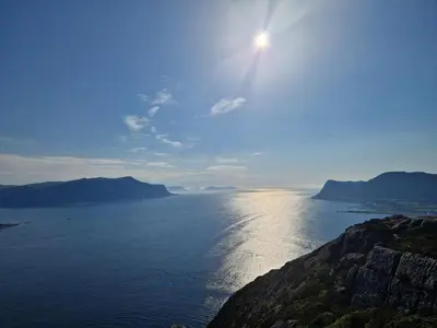 a view of a large body of water at Cozy Retreat in the Heart of Ålesund in Ålesund