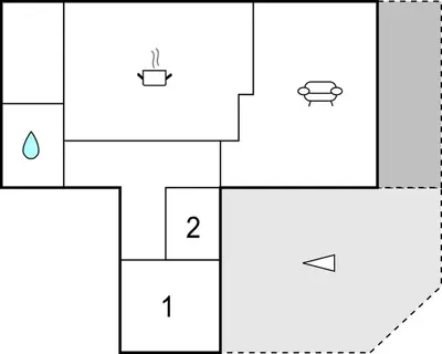 a block diagram of a square with the number two at 3 Bedroom Amazing Home In Sandane in Sandane