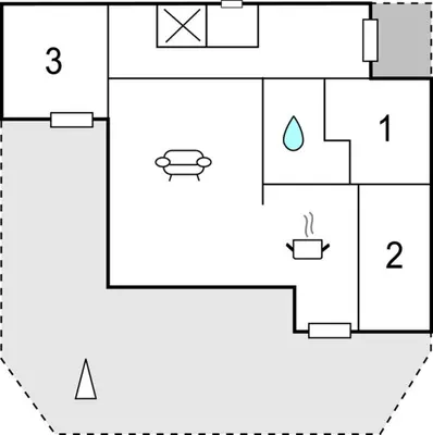 a floor plan of a house with a diagram at Trollbu Granåsenfefor in Vinstra
