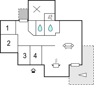 an illustration of a block diagram of a house at Holiday Home Hemsedal Høgeloft in Hemsedal