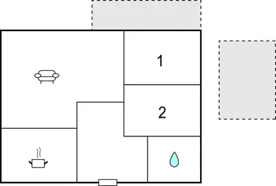 a block diagram of a box with the number two at Nice Home In Byrkjelo With Kitchen in Byrkjelobrua