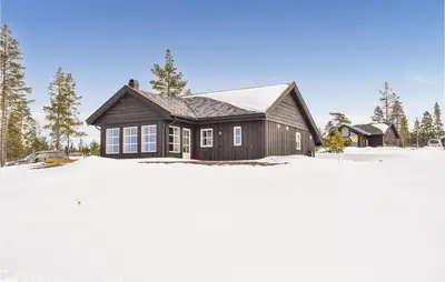 a house with snow in front of it at 3 Bedroom Amazing Home In Jaren in Jaren