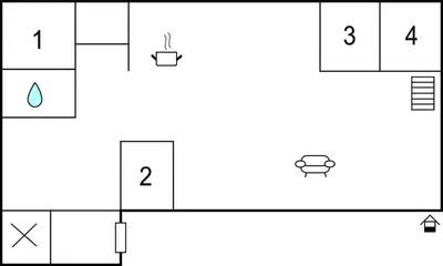 a block diagram of a reactivity detector with four outputs at Cozy Home In Sjusjøen in Sjusjøen