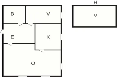 two diagrams of a block diagram of a molecule at 4 person holiday home in Bryggja-By Traum in Bryggja