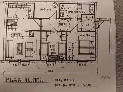 a drawing of a floor plan of a house at Ålesund Apartment with free parking in Ålesund