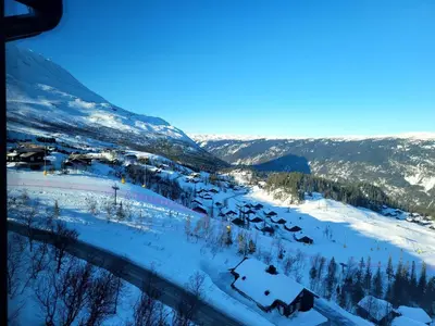 a view of a village in the snow at Gausta Residence in Gaustablikk