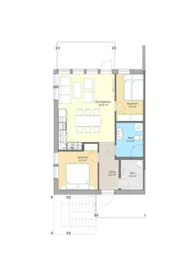 a floor plan of a house at Flott fritidsleilighet i Bualie på Golsfjellet in Gol