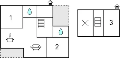 a block diagram of a house at Stunning Home In Gjemnes With Wifi in Stokke