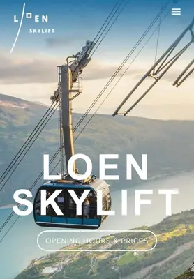 a poster for a ski lift with the words open skyit at Gjestehus i Sogndal med utsikt over fjord og fjell in Sogndal
