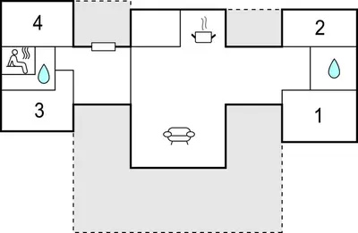 a block diagram of a block diagram of a toilet at Beautiful Home In Sjusjøen With Wifi in Sjusjøen