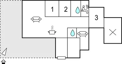a block diagram of a block diagram of a house at 3 Bedroom Gorgeous Home In Bykle in Bykle