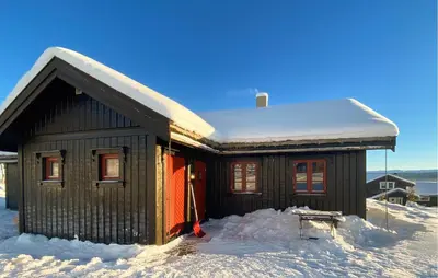a small building in the snow with snow on it at Stunning Home In Gol With Sauna in Gol